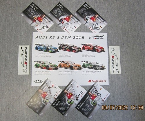 Autogrammkarten set 6x audi - ,