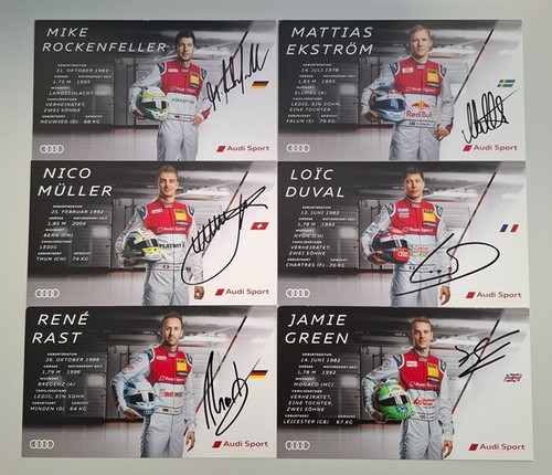 Autogrammkarten set audi dtm - autogrammkarten-set,,